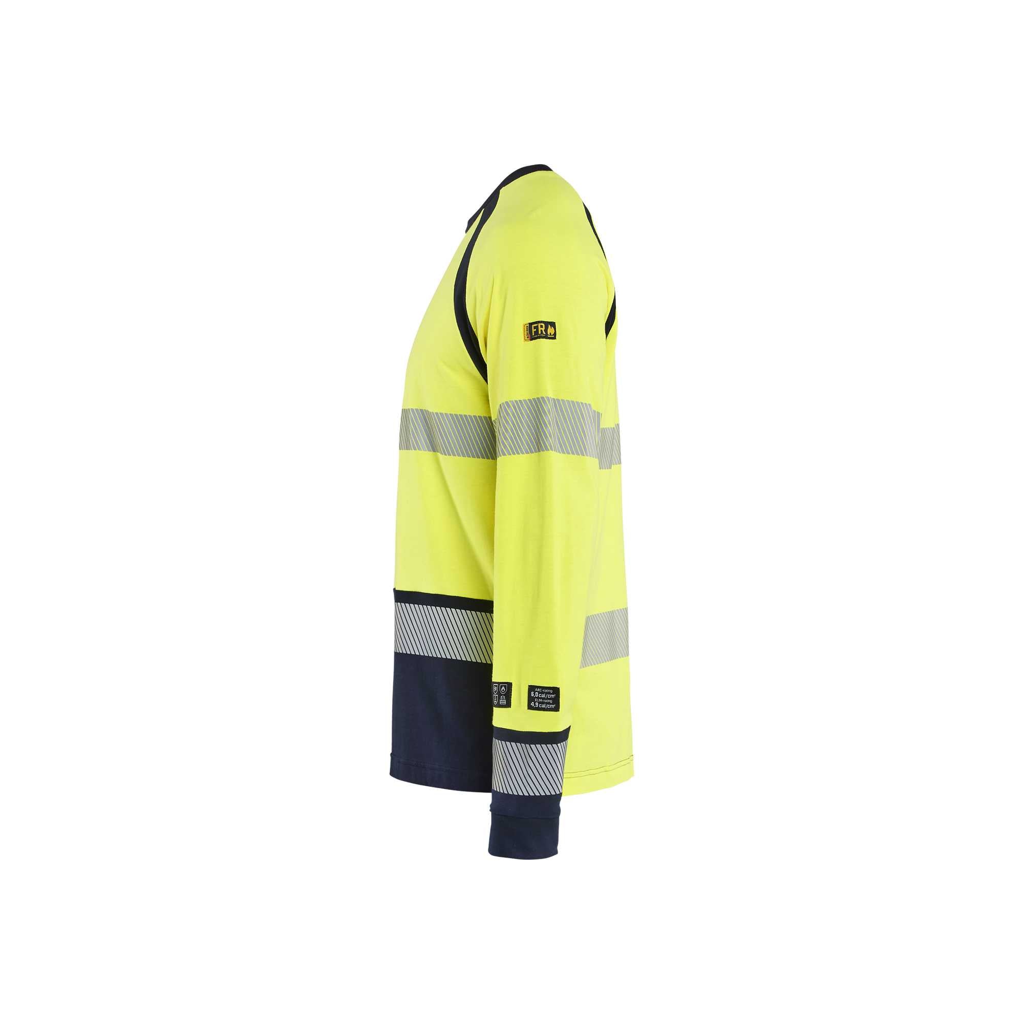 BLAKLADER 34361737 Long sleeved T shirt Multinorm Hi Vis Reflective Long Sleeve Work T-Shirt MEN - Flame Retardant